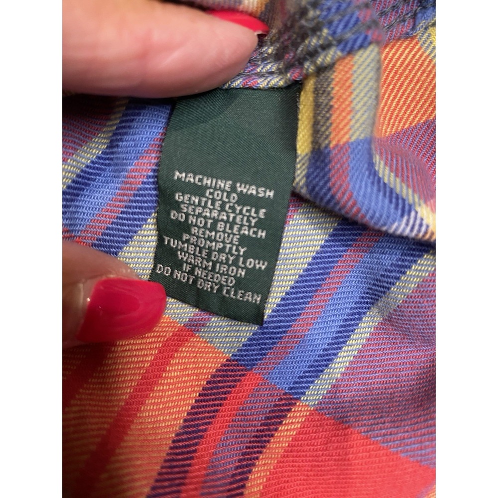 NWT LRL Ralph Lauren Men's XL Classic Fit Bright Plaid Oxford Long Sleeve Shirt - Picture 8 of 11